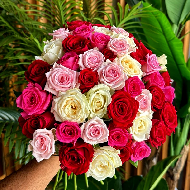 זר פרחים 50 ורדים