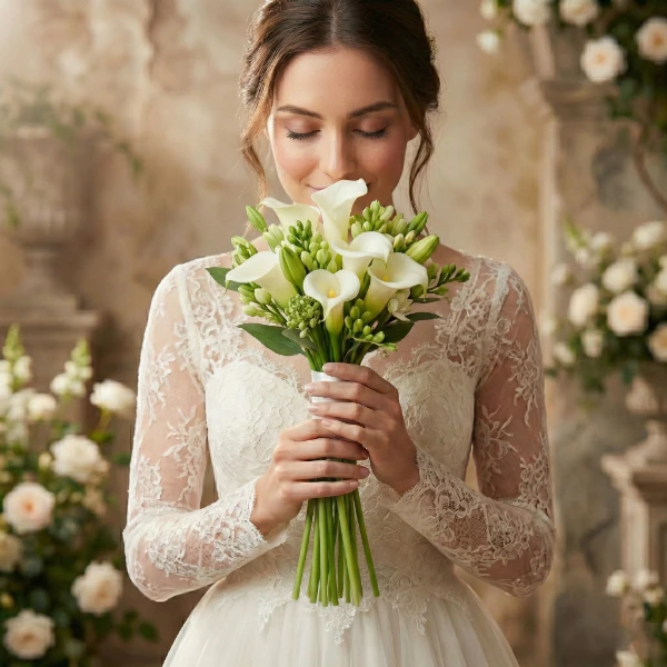 זר פרחים לכלה